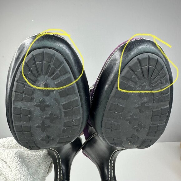 Cole Haan Women's Purple Jianna Buckle Suede Leather Clog Heels US 8 B - Picture 14 of 17